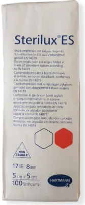 Sterilux gáza nesterilní 8vrst. 5 x 5cm 100 ks