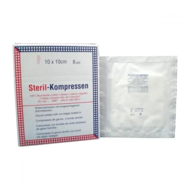 STERIWUND Gáza hydrofilní komprese sterilní 10 x 10cm 5 kusů