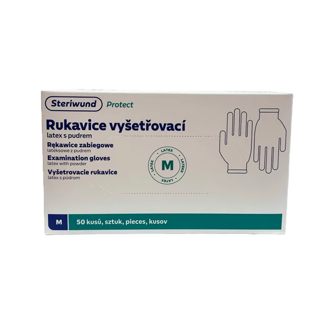 Steriwund Rukavice vyšetřovací latex s pudrem nesterilní vel. M 50 ks