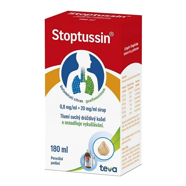 STOPTUSSIN Sirup s dávkovací pipetou 180 ml