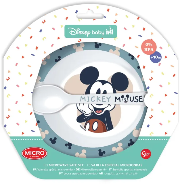 Stor Mickey sada nádobí miska a lžíce 1 ks