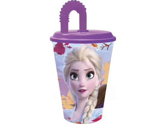 Store Line kelímek plastový s brčkem Ledové království II 430 ml