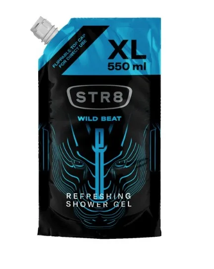 STR8 Wild Beat - sprchový gel - náhradní nápň 550 ml