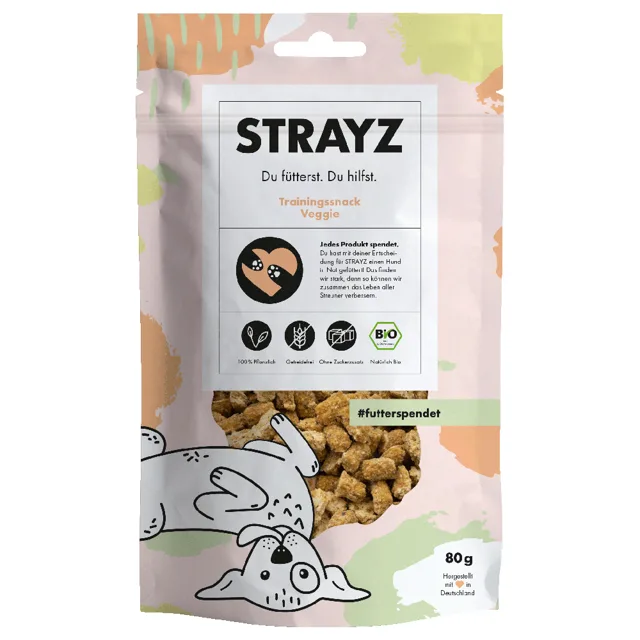STRAYZ BIO Veggie Snack - Ekonomické balení: 2 x 80 g