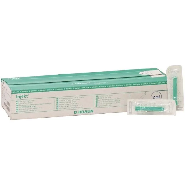 Stříkačka Injekt 2-dílná 2ml Lc sterilní 100ks