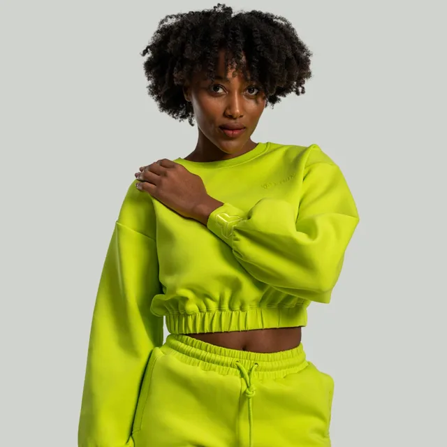 STRIX Dámská mikina Lunar Cropped Chartreuse