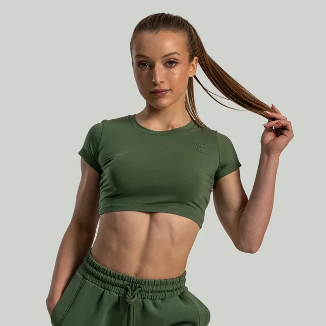 STRIX Dámské triko Essential CropTop Cedar Green