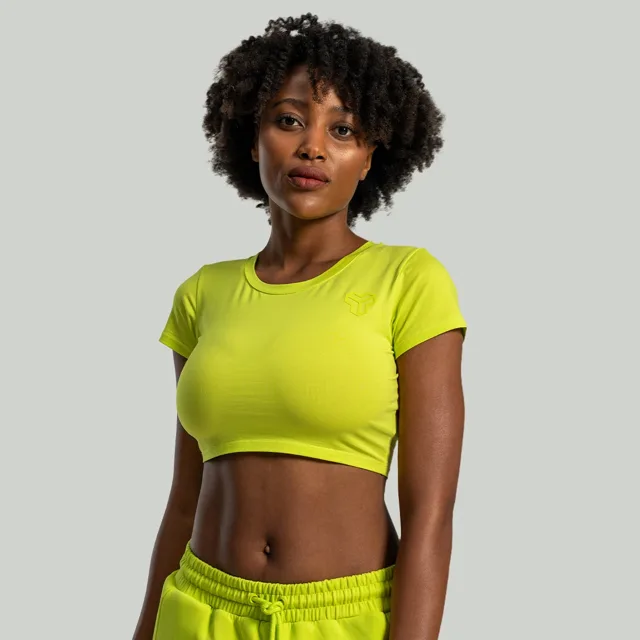 STRIX Dámské triko Essential CropTop Chartreuse