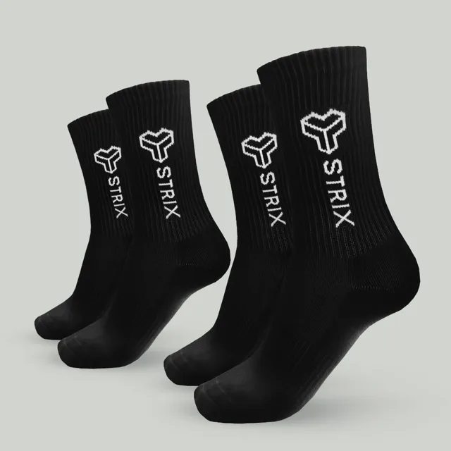 STRIX Essential Crew Socks 2Pack Black