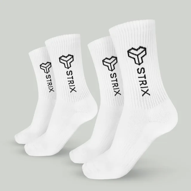 STRIX Essential Crew Socks 2Pack White