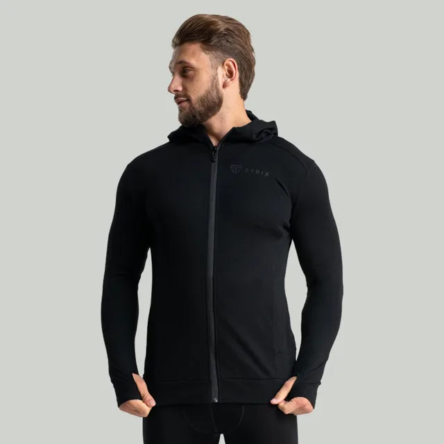 STRIX Mikina se zipem MERINO I Black