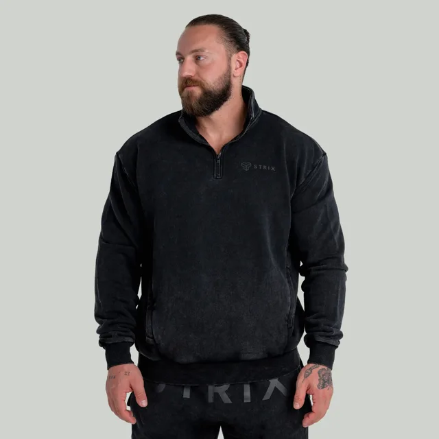 STRIX  Mikina Washed Washed Black