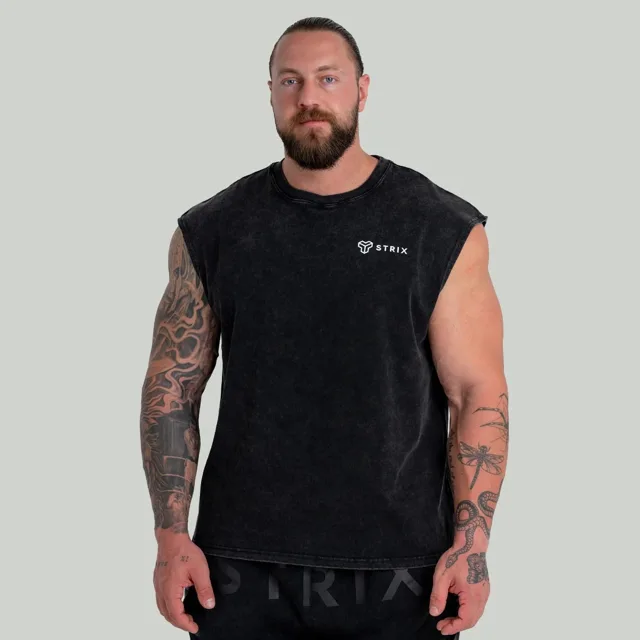 STRIX Tank Top Washed Black