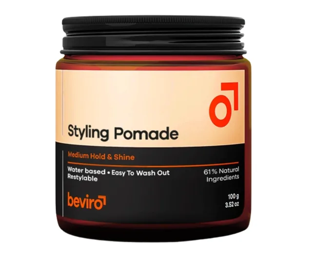 Stylingová pasta pro lesk vlasů se střední fixací Beviro Styling Pomade Medium Hold  a  Shine - 100 g + dárek zdarma