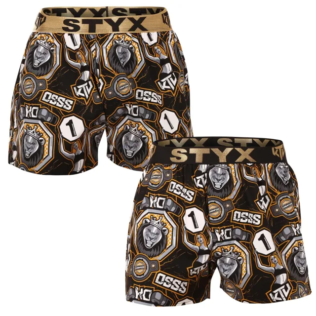 Styx 2PACK pánské trenky art / KTV sportovní guma (2BT1655) S
