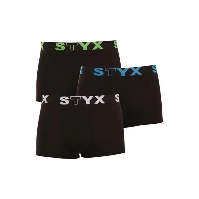 Styx 3PACK pánské boxerky sportovní guma vícebarevné (G9606162) L