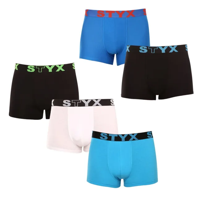 Styx 5PACK pánské boxerky sportovní guma vícebarevné (5G0912179) L