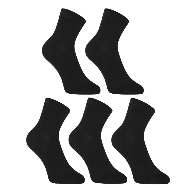 Styx 5PACK ponožky kotníkové bambusové černé (5HBK960)  S
