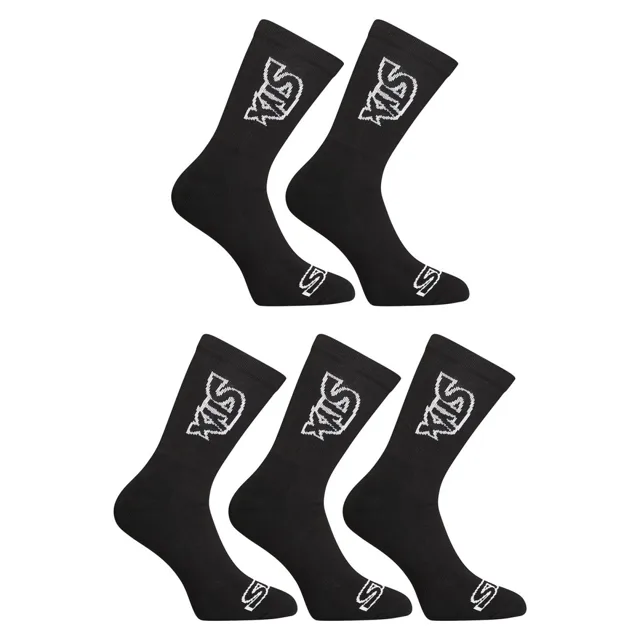 Styx 5PACK ponožky vysoké černé (5HV960) M