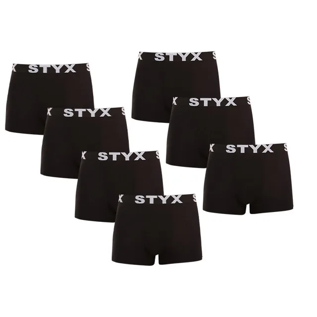 Styx 7PACK pánské boxerky sportovní guma černé (7G960) M
