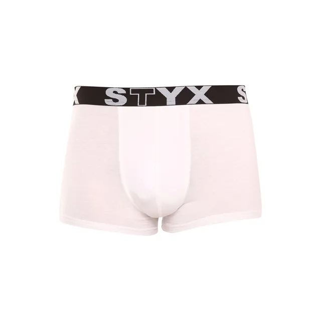 Styx Pánské boxerky sportovní guma nadrozměr bílé (R1061) 3XL
