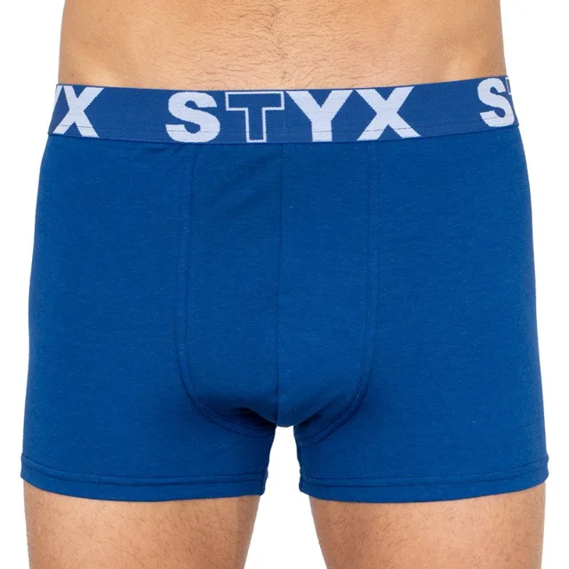 Styx Pánské boxerky sportovní guma nadrozměr tmavě modré (R968) 3XL