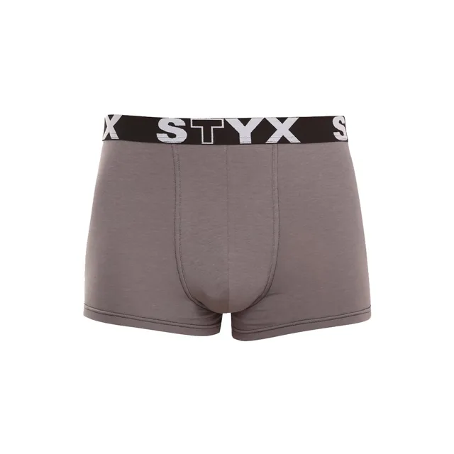 Styx Pánské boxerky sportovní guma tmavě šedé (G1063) M