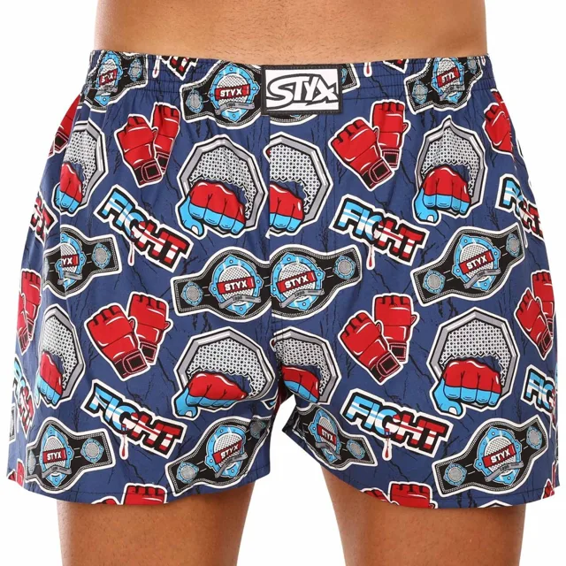 Styx Pánské trenky art klasická guma nadrozměr fight (E1556) 5XL