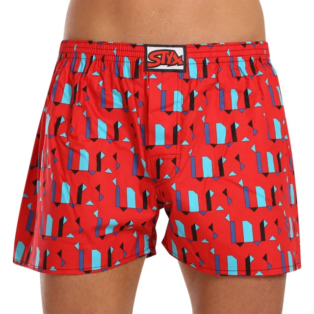 Styx Pánské trenky art klasická guma nadrozměr obrazce (E1659) 3XL