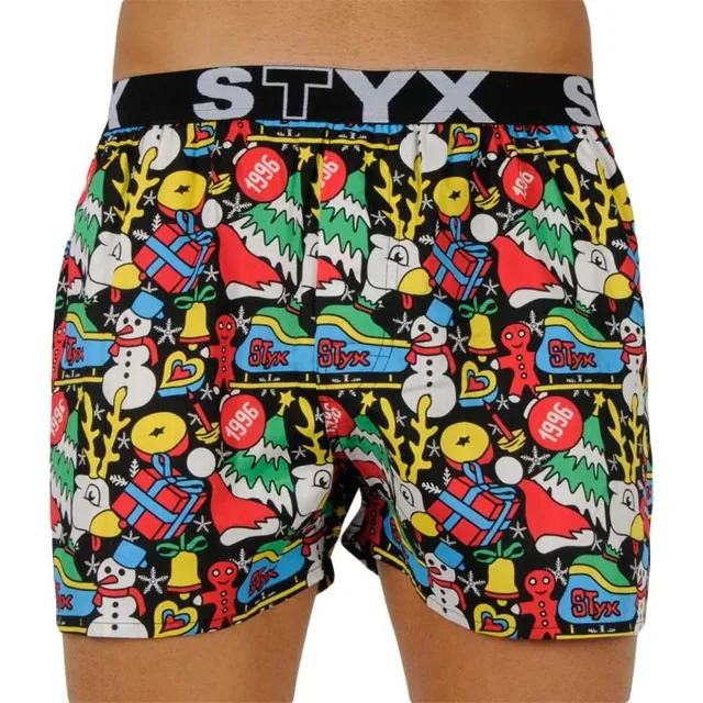 Styx Pánské trenky art sportovní guma Vánoce (B1258) M