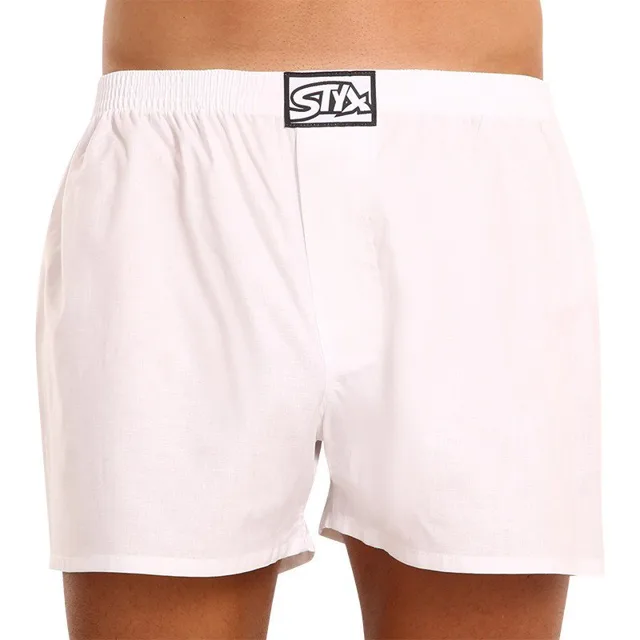 Styx Pánské trenky klasická guma bílé (A1061)  L