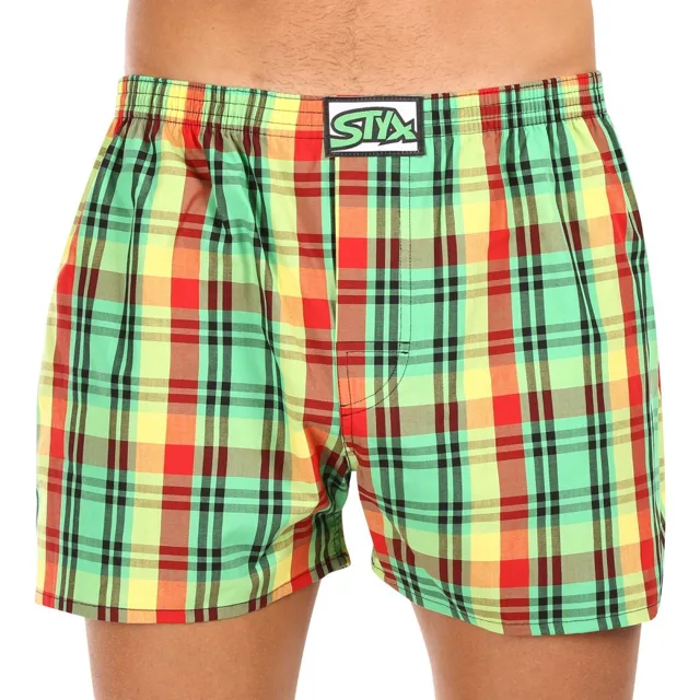 Styx Pánské trenky klasická guma nadrozměr vícebarevné (E1018) 3XL
