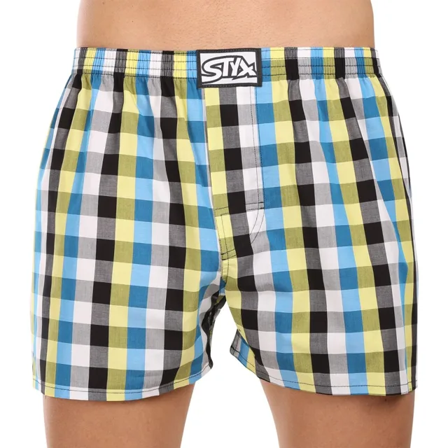 Styx Pánské trenky klasická guma nadrozměr vícebarevné (E1025) 3XL