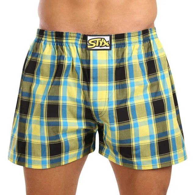 Styx Pánské trenky klasická guma nadrozměr vícebarevné (E1033) 5XL