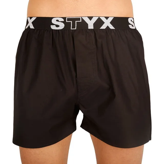Styx Pánské trenky sportovní guma černé (B960) XXL