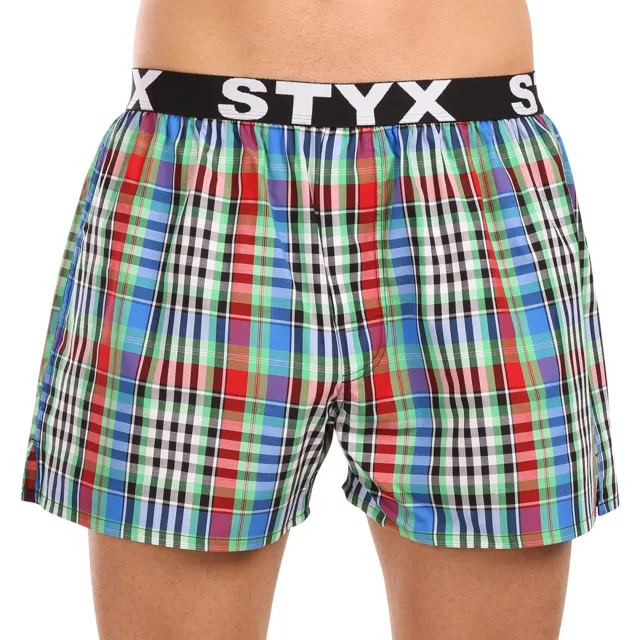 Styx Pánské trenky sportovní guma vícebarevné (B1036) XL