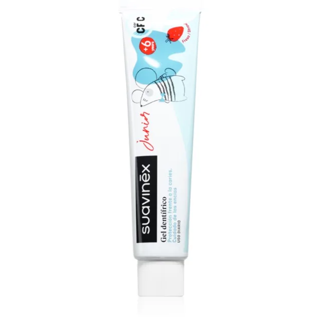 Suavinex Junior 6 y+ dětská zubní pasta s jahodovou příchutí 75 ml