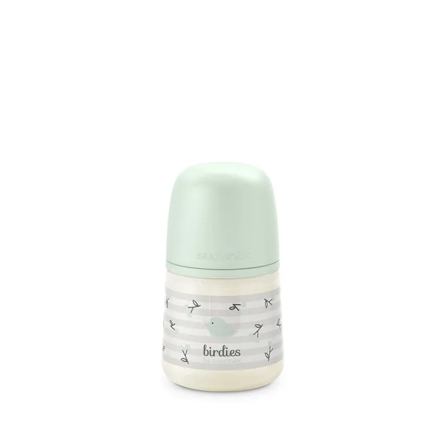 Suavinex Kojenecká láhev fyziologická BIRDIES S 150 ml 1 ks zelená