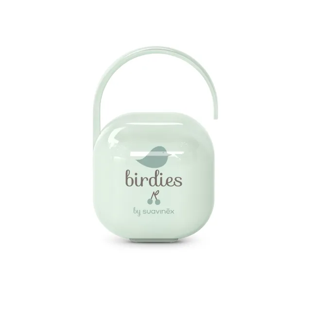 Suavinex Krabička na dudlík BIRDIES 1 ks zelená