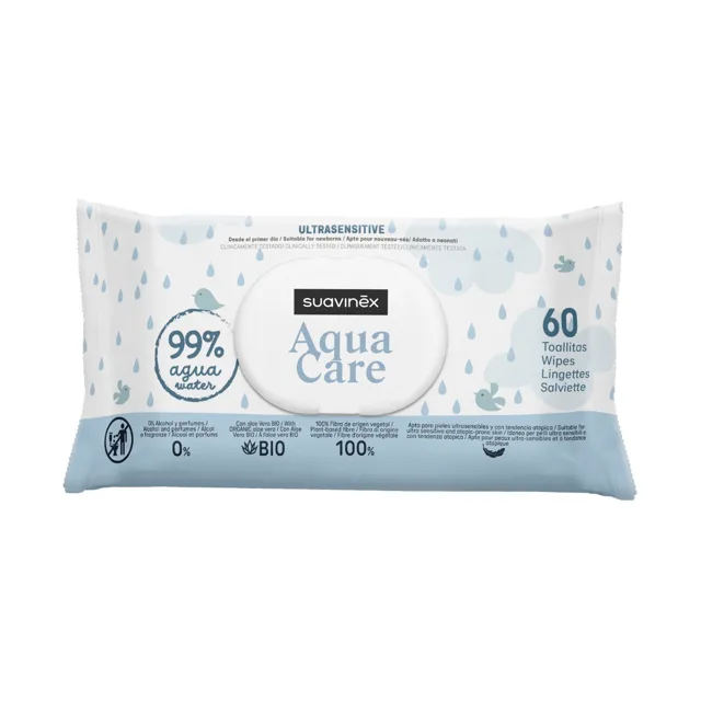 Suavinex Pleťové hydratační ubrousky Aqua 60 ks