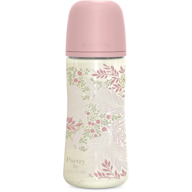 Suavinex Poetry SX Pro Physiological L kojenecká láhev 6 m+ Dense Flow - Pink 1 ks