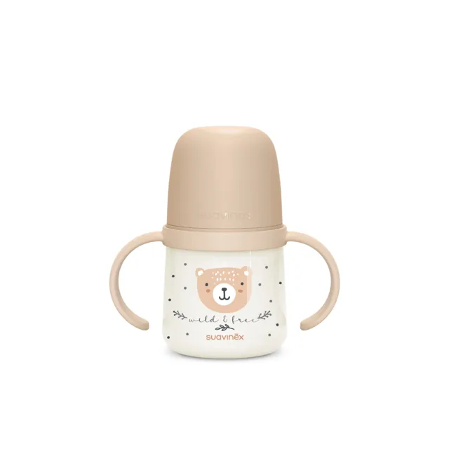 Suavinex První láhev s oušky WILD&FREE 150 ml 1 ks hnědá