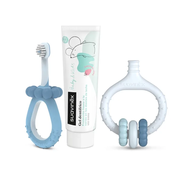 Suavinex Sada na ústní hygienu 3 ks modrá