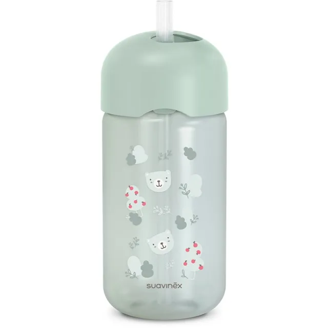 Suavinex Wild & Free Bottle láhev s brčkem Green 18m+ 340 ml