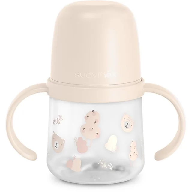 Suavinex Wild & Free Bottle With Soft Spout láhev s držadly Pink 150 ml