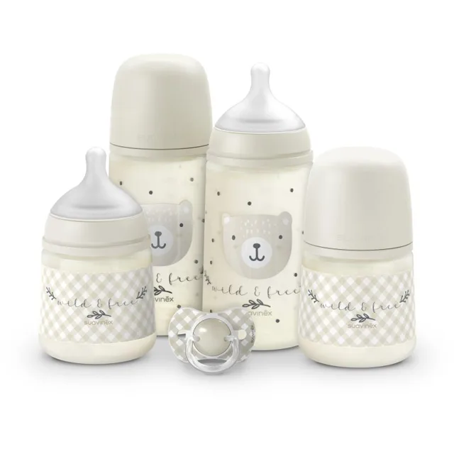 Suavinex Wild & Free Set sada pro miminka 0m+ Beige