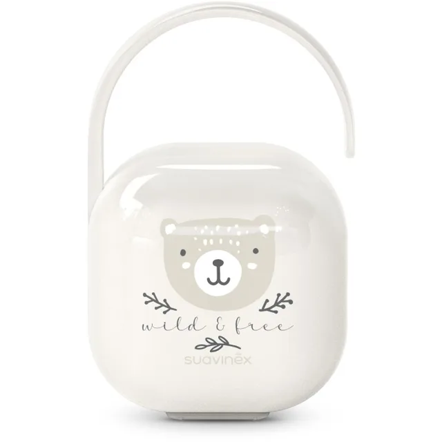 Suavinex Wild & Free Soother Holder krabička na dudlík Beige 1 ks