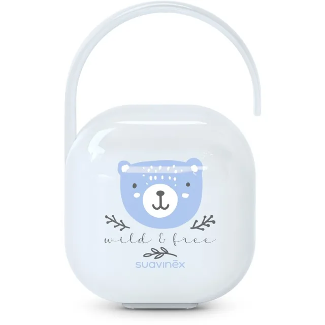 Suavinex Wild & Free Soother Holder krabička na dudlík Blue 1 ks