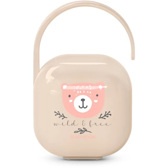 Suavinex Wild & Free Soother Holder krabička na dudlík Pink 1 ks