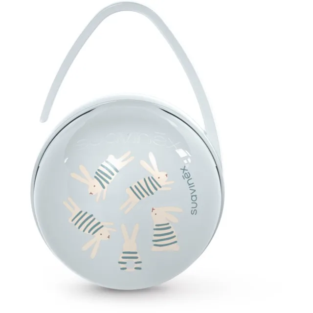 Suavinex Wonderland Duo Soother Case krabička na dudlík Blue Bunny 1 ks